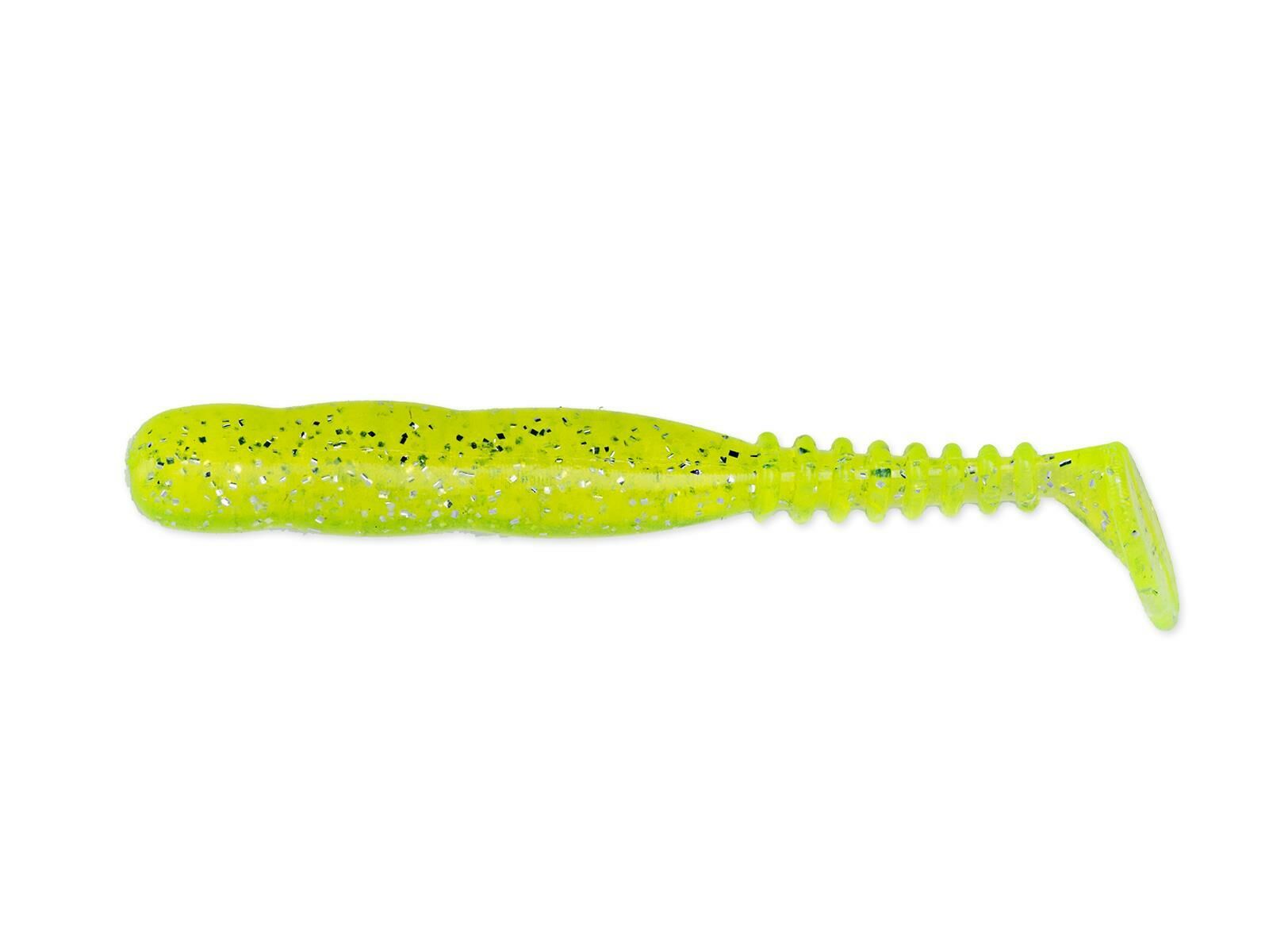 2" Rockvibe Shad - Chartreuse Silver Glitter