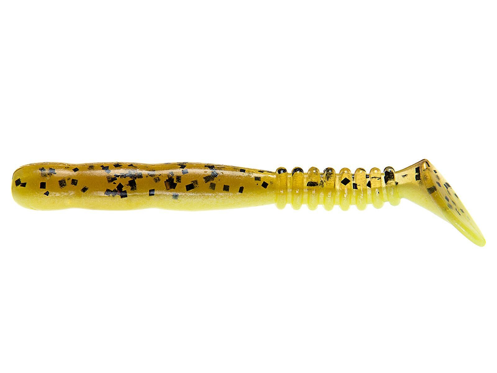 2" Rockvibe Shad - Motoroil PP. / Chartreuse
