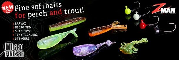 Z-MAN Micro Finesse softbaits and jigs