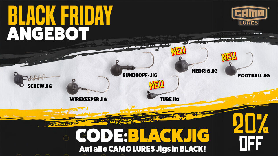 Black Friday - 20% auf CAMO BLACK Jigs