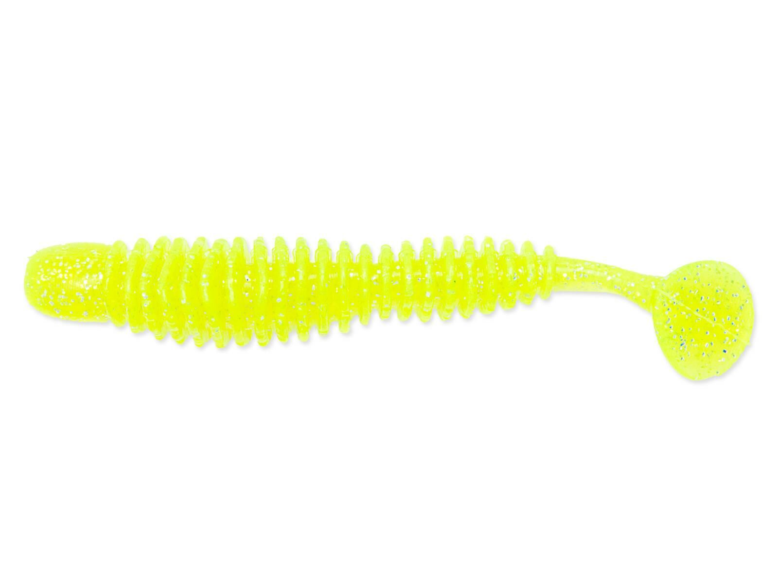 3" Bubbling Shad - Chartreuse Silver Glitter
