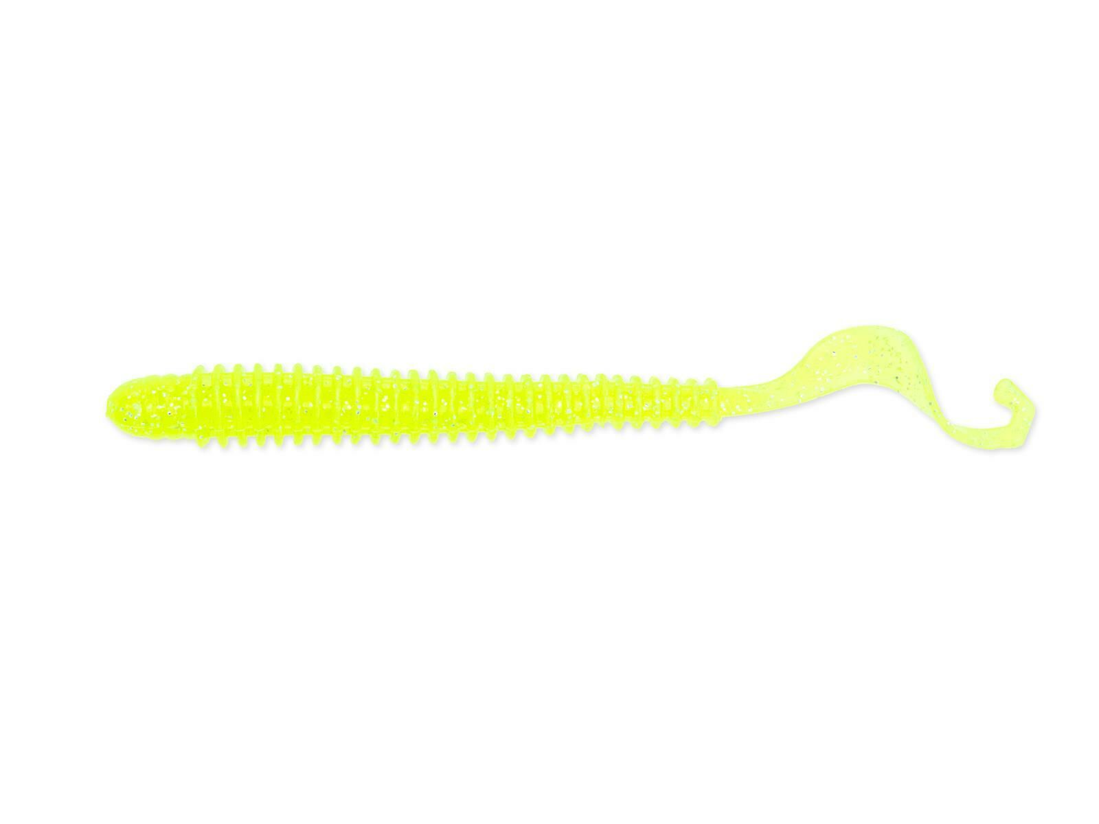 4" G-Tail Saturn - Chartreuse Silver Glitter