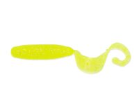 2&quot; Fat G-Tail Grub - Chartreuse Silver Glitter