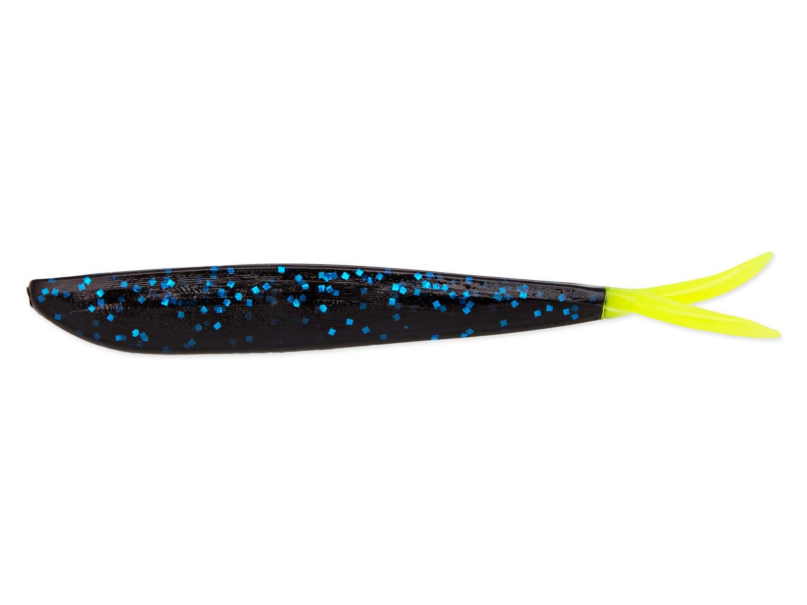 4" Fin-S Fish (Tail Colors) - Black Blue Flake CT