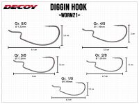 Diggin Hook Worm21 - Gr. 1/0