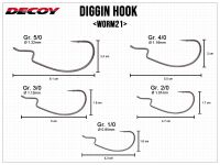 Diggin Hook Worm21 - Gr. 5/0