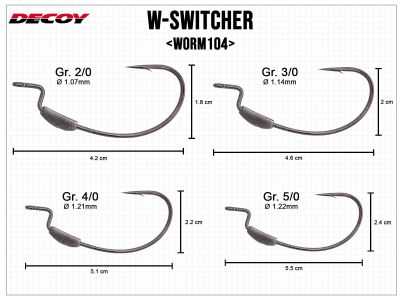 W-Switcher Worm104 - Size 2/0 (0.5g)