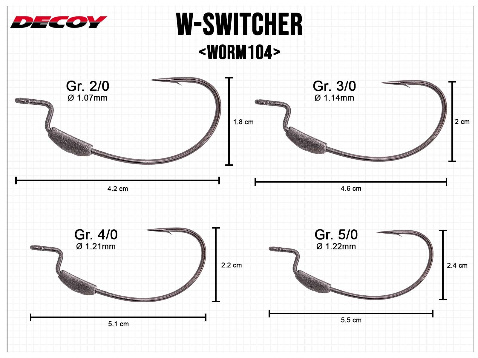 W-Switcher Worm104 - Size 3/0 (0.9g)