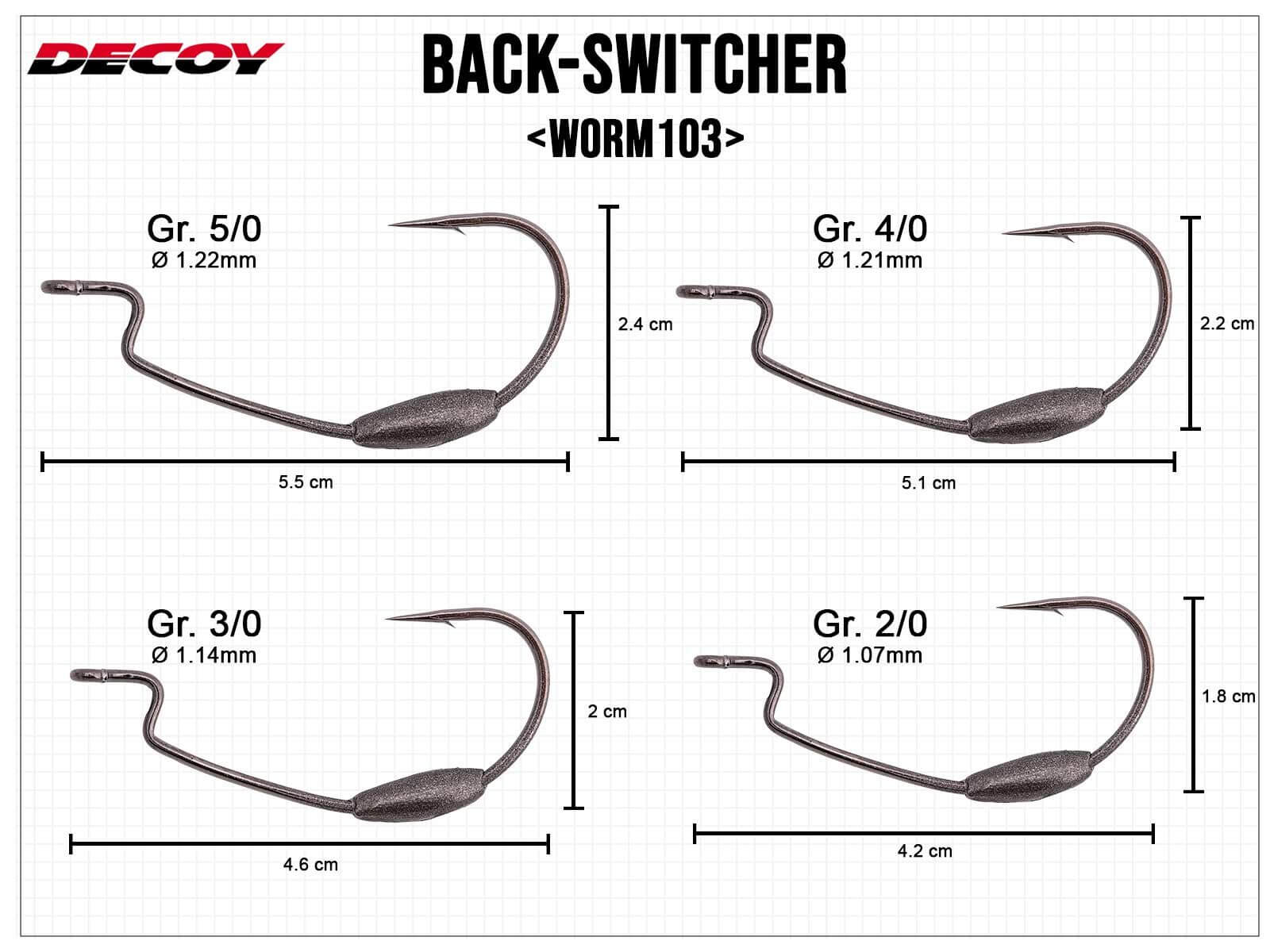 Back-Switcher Worm103 - Gr. 5/0 (2.0g)
