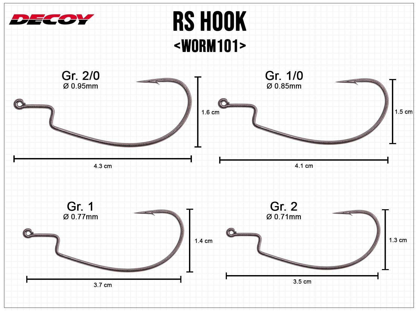 RS Hook Worm101 - Size 1/0