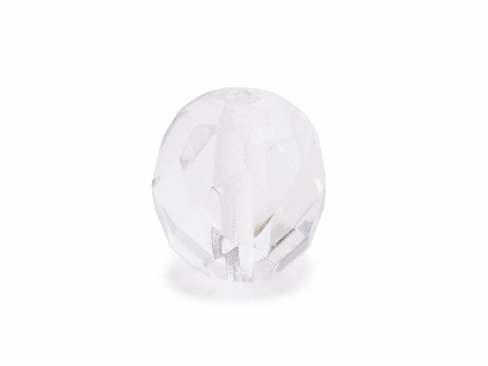 6 mm facettierte Glasperlen - Clear (10 Stk.)