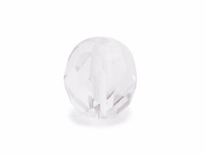 6 mm facetted Glass Beads - Clear (10 pcs.)