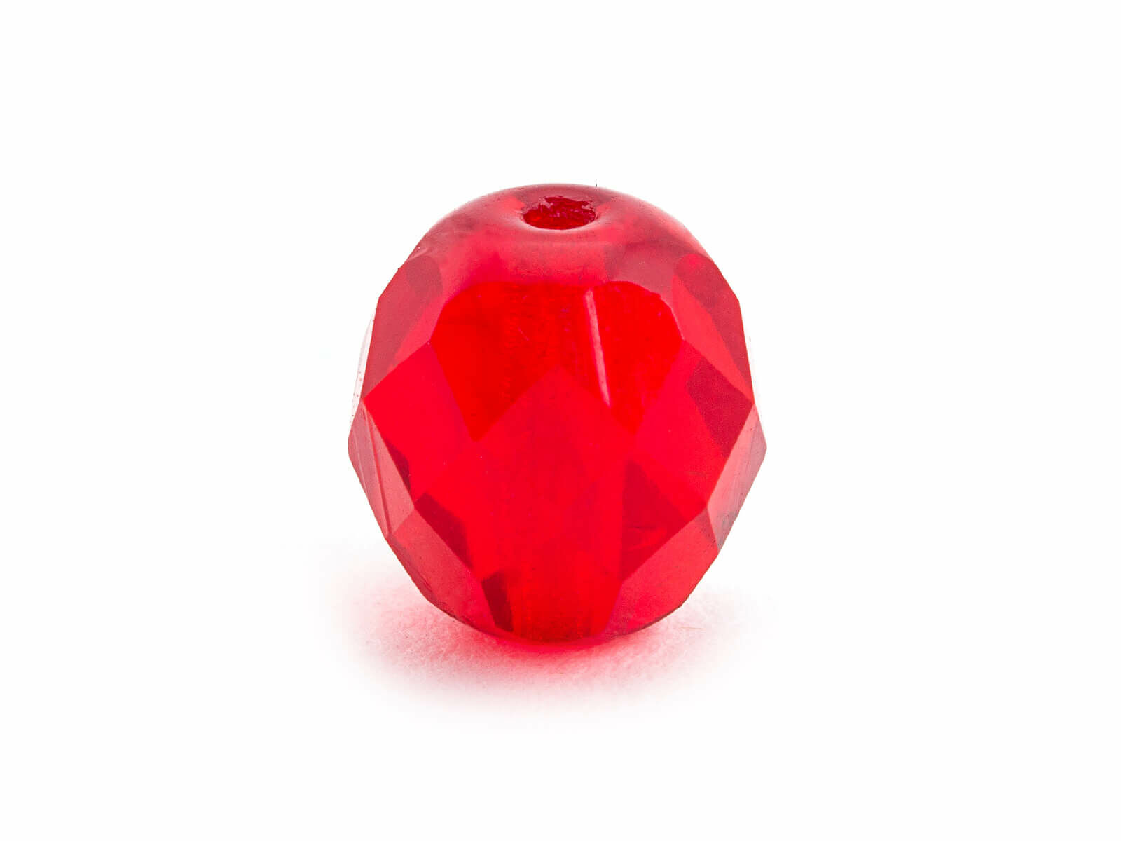 6 mm facettierte Glasperlen - Ruby (10 Stk.)