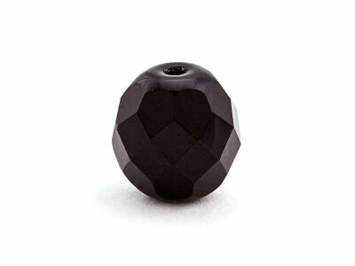 6 mm facettierte Glasperlen - Black (10 Stk.)