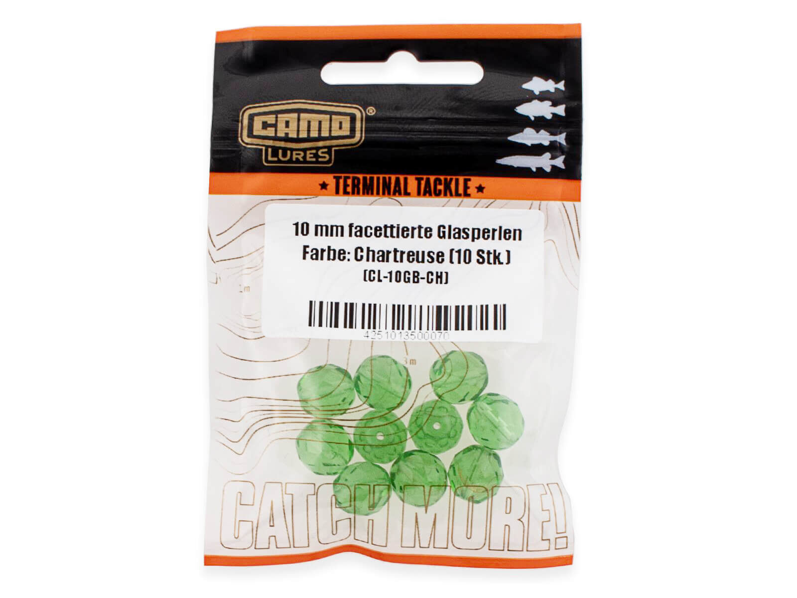 6 mm facetted Glass Beads - Orange (10 pcs.)