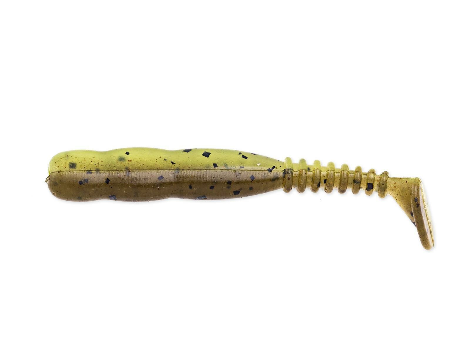 3" Rockvibe Shad - Green Pumpkin / Chartreuse