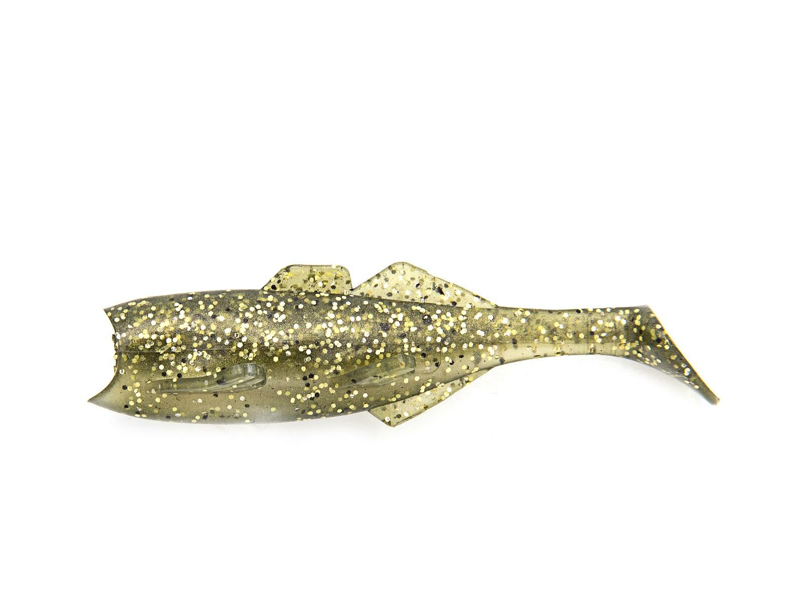 3" Paddle Fry Gummifische - Golden Shiner