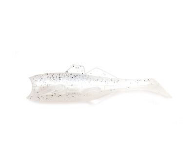 3" Paddle Fry Gummifische - White