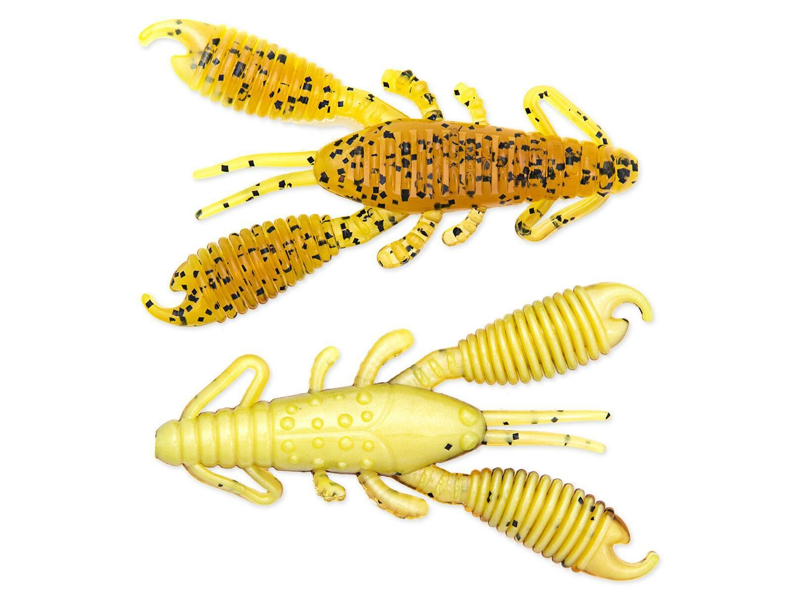 3" Ring Craw - Motoroil PP. / Chartreuse
