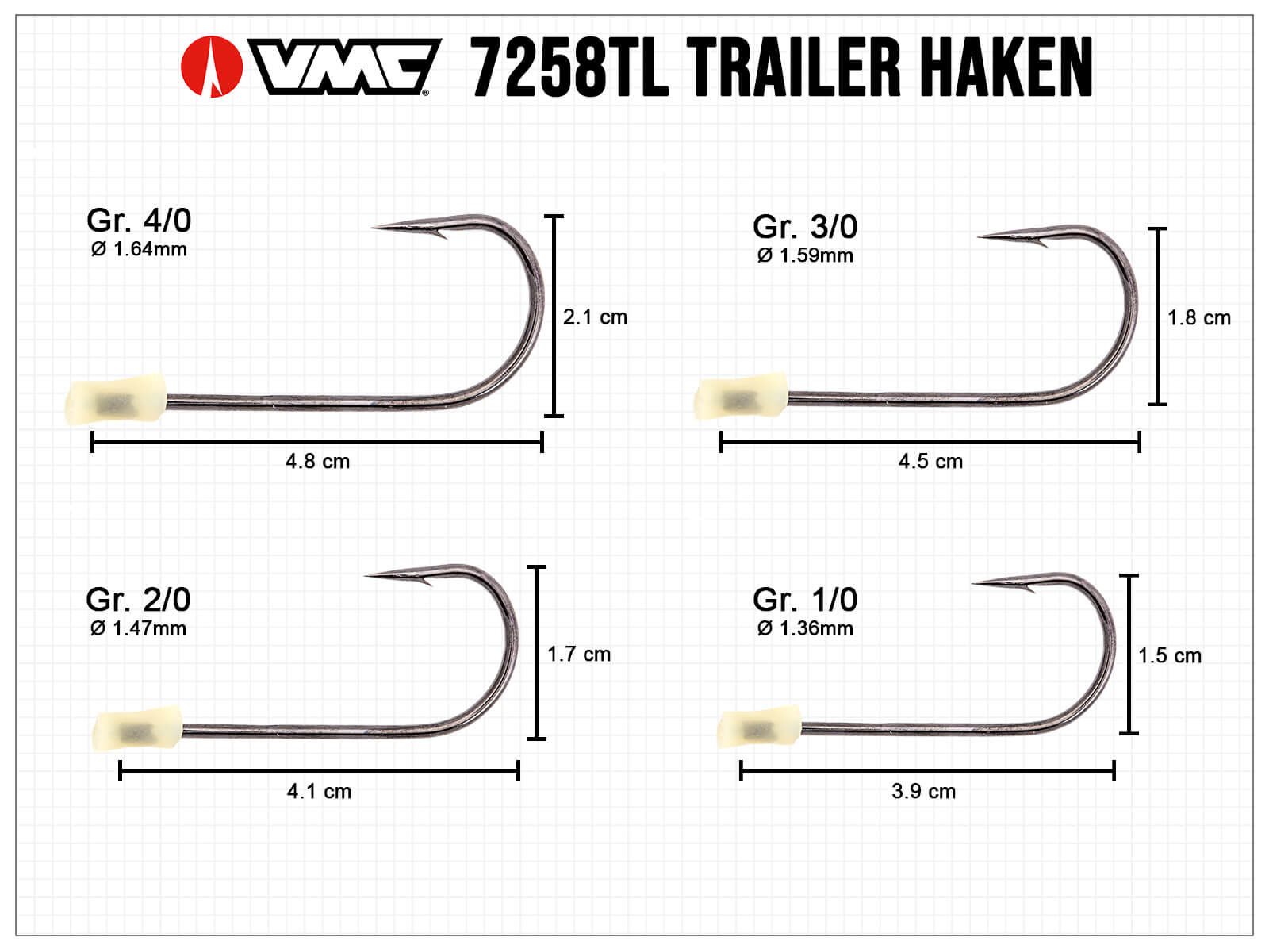VMC Trailer Hooks - Size 2/0