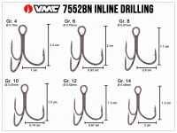 VMC Inline trebles 7552 BN - Size 4 (7 pcs.)
