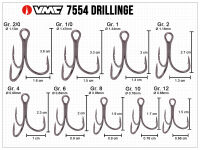 VMC 2X Inline trebles 7554 BN - Size 12