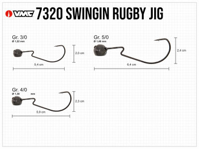 VMC Swingin Rugby Jig - Gr. 5/0 (21g)