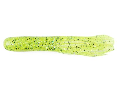 3.5" Original Fat Gitzit Tubes - Chartreuse Sparkle