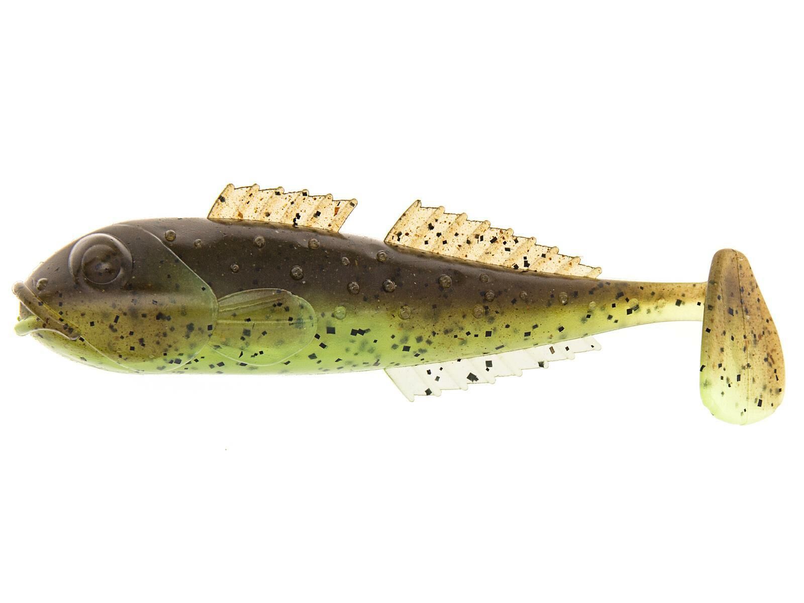 4" Goby Goby - Green Pumpkin / Chartreuse