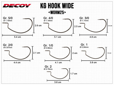 Kg Hook Wide Worm25