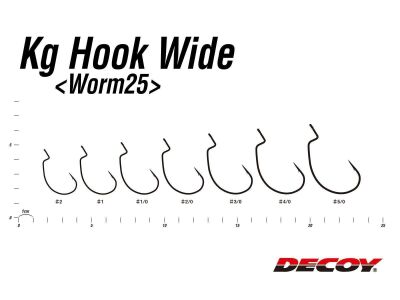 Kg Hook Wide Worm25 - Size 5/0