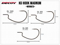 Kg Hook Magnum Worm26 - Size 10/0