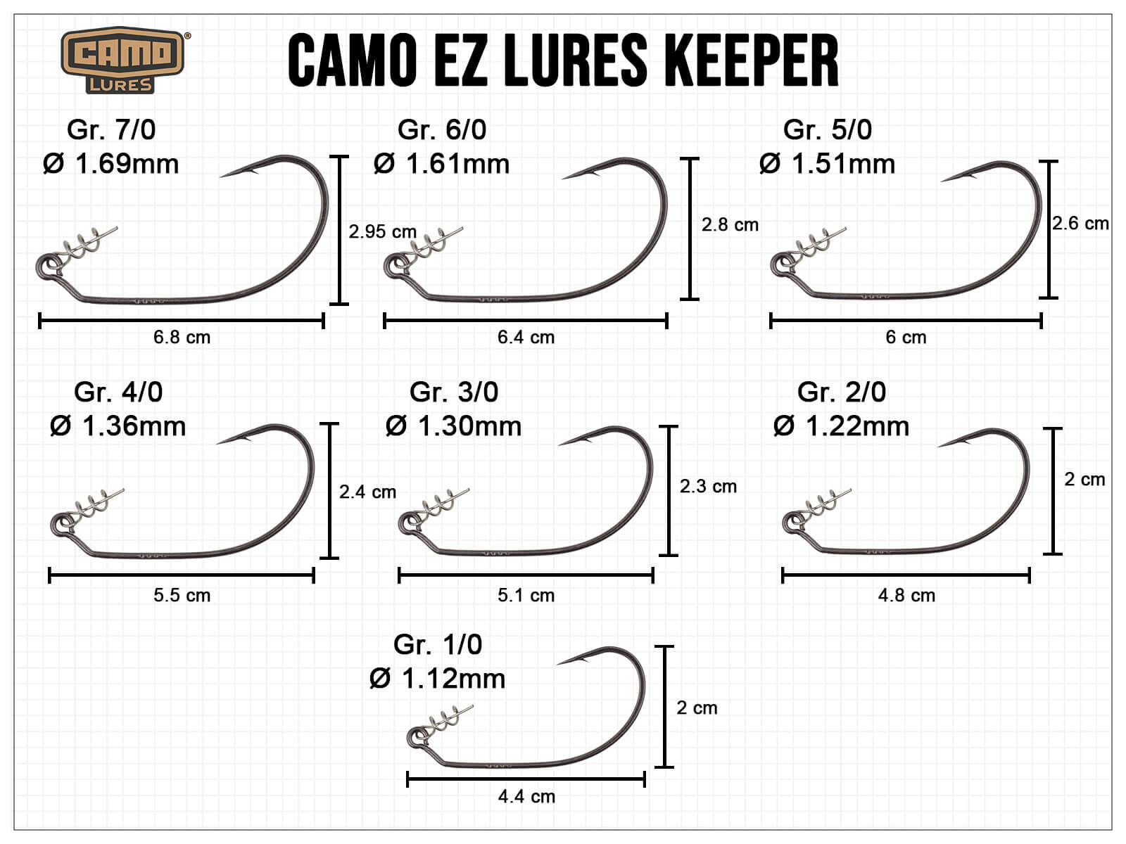 CAMO EZ Lure Keeper Haken - Gr. 3/0