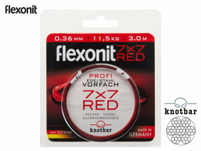 3 m flexonit steel leader 7x7 RED