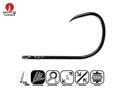 VMC single hooks for spinner & jigs (7239B) - Size 2