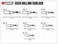 VMC swivel with DuoLock Snap (3526BK)
