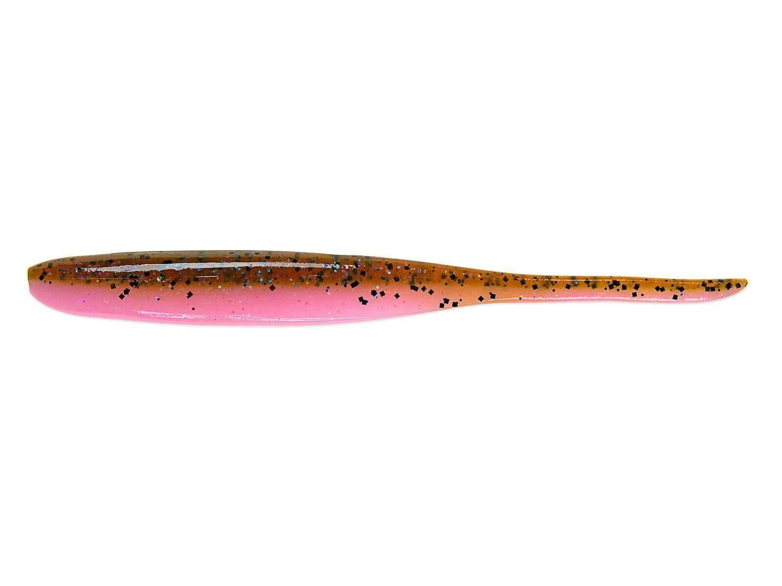 5" Shad Impact - Motoroil / Pink