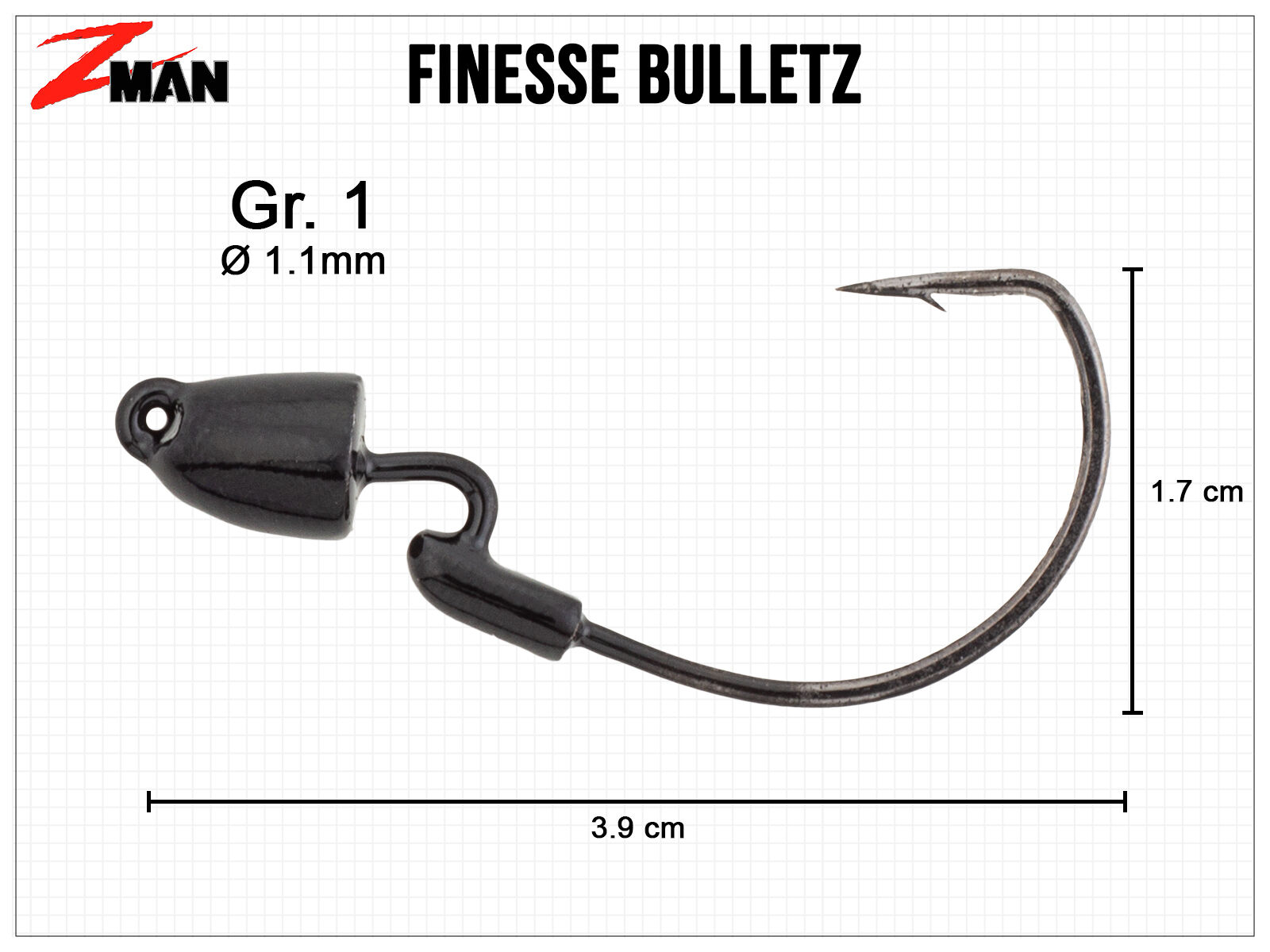 Finesse BulletZ - Green Pumpkin (4.6g - 1/6 oz.)