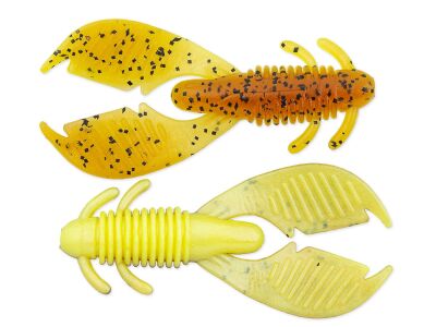 3" Ax Craw - Motoroil PP. / Chartreuse