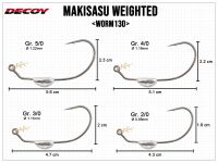 Makisasu Weighted Worm130 - Size 5/0 (3.0g)