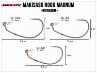Makisasu Hook Magnum Worm30M - Gr. 8/0