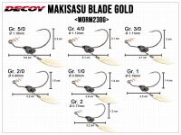 Makisasu Blade Gold Worm230G - Size 2/0 (2.5g)