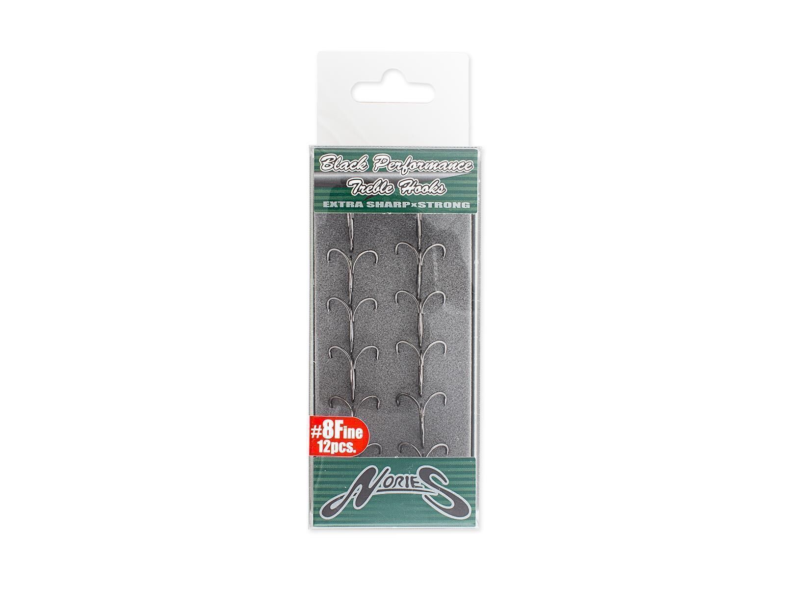 NORIES Black Performance Treble Hooks - Size 6F