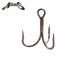 NORIES Black Performance Treble Hooks - Size 6F