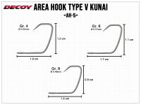 Area Hook Type V Kunai AH-5 - Size 8