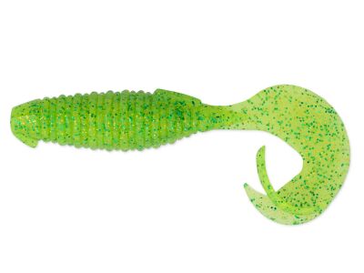 4" Flapper Grub - Lime Chartreuse