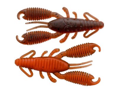 2.5" Ring Craw - Green Pumpkin / Orange 8 pcs.