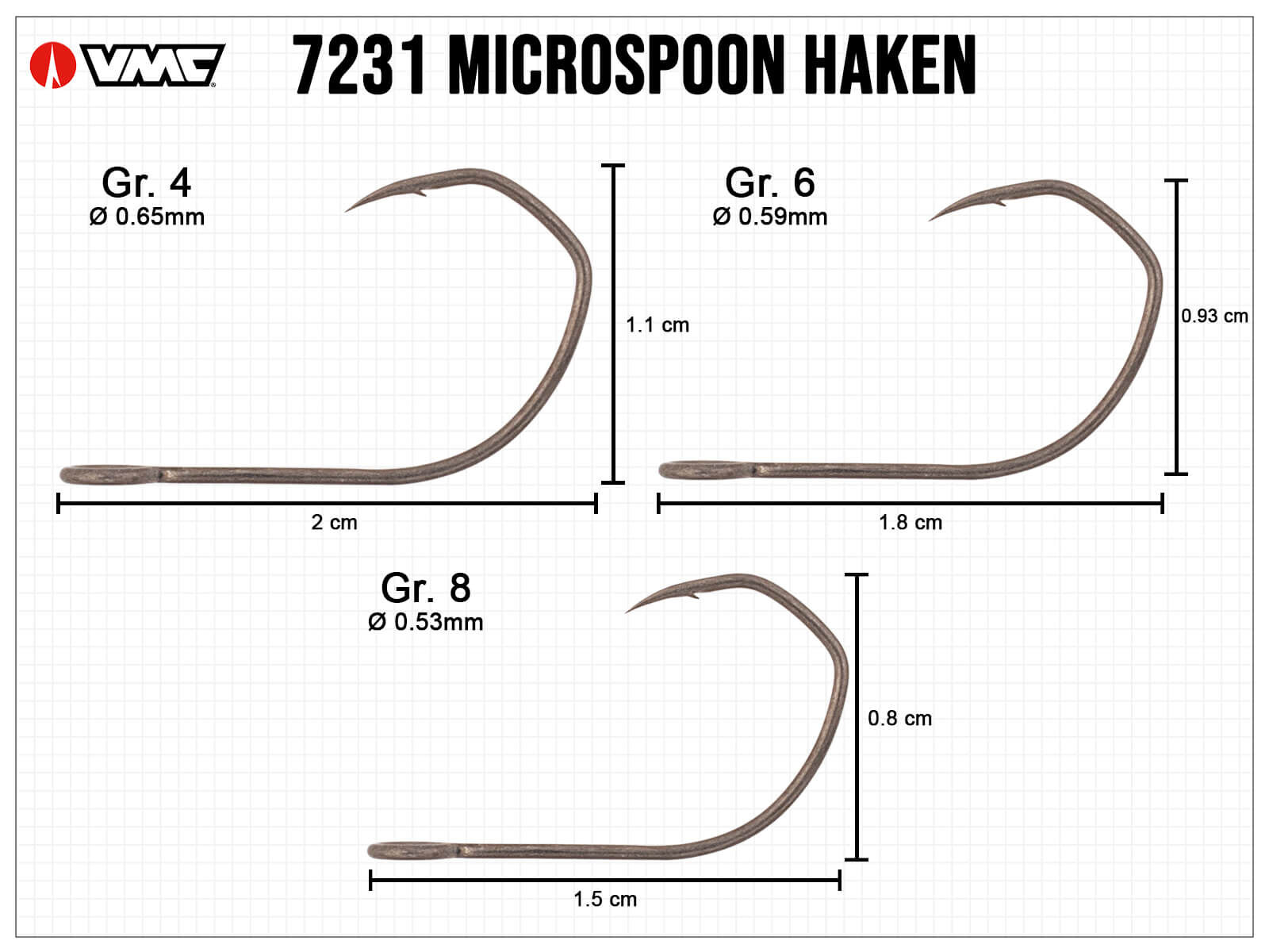 VMC Microspoon Haken (7231) Gr. 8