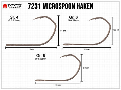 VMC Microspoon Haken (7231) Gr. 8