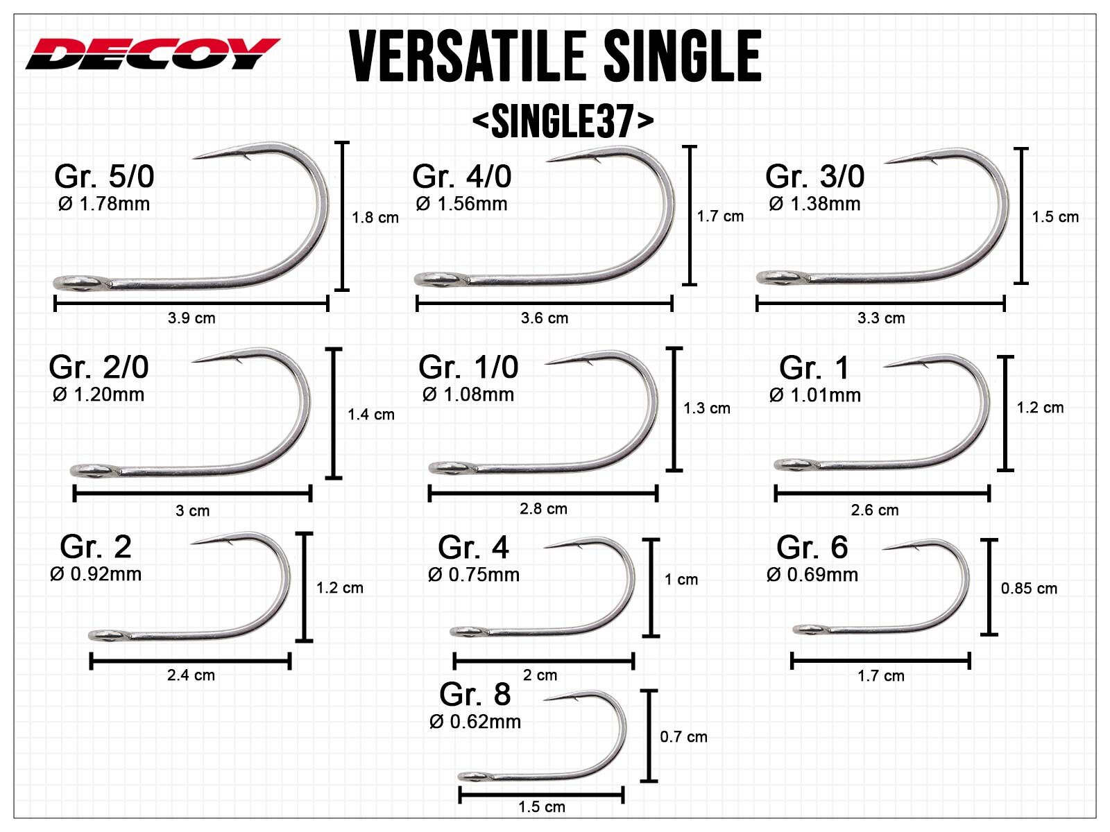 Versatile Single Single37 - Size 1/0